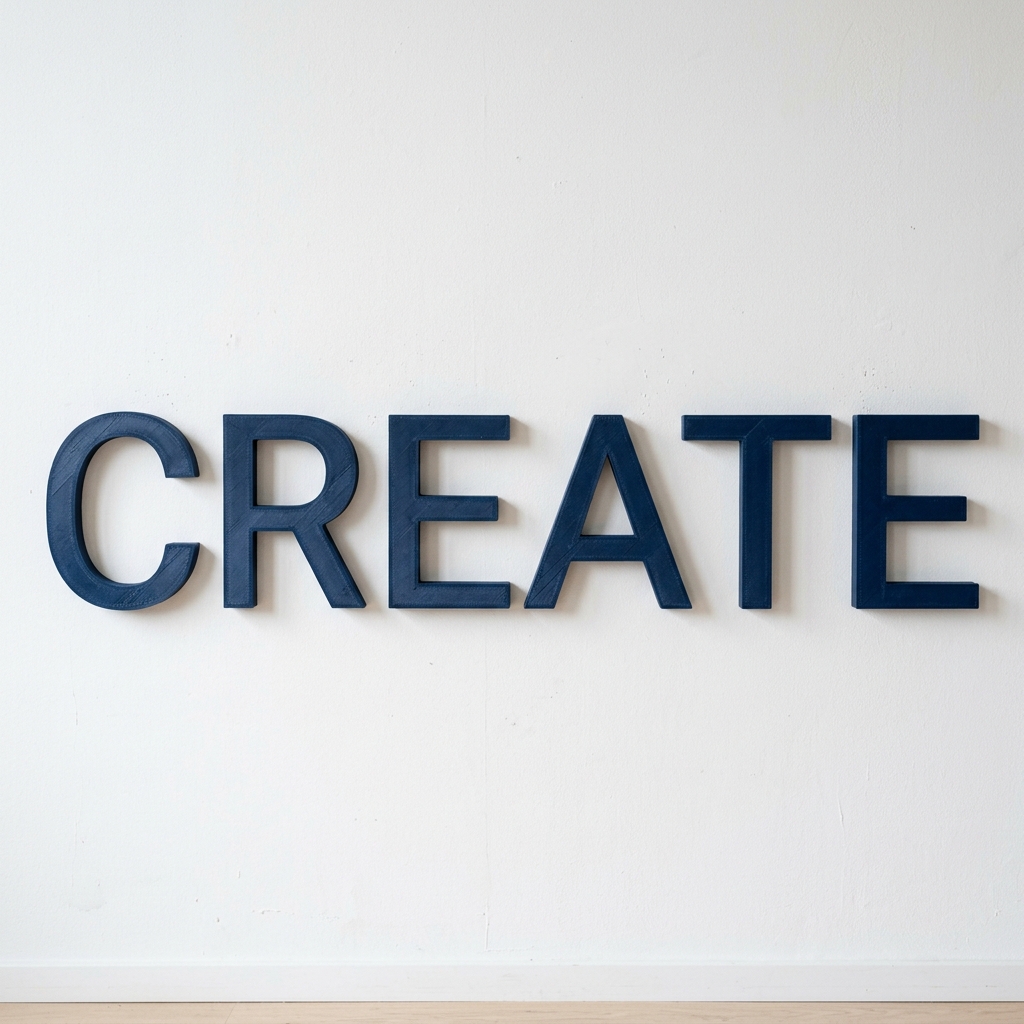 Palabra "CREATE" de Pared