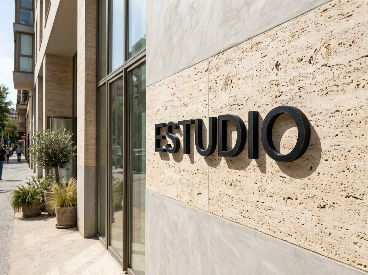 Rótulo Corpóreo de Fachada "ESTUDIO"